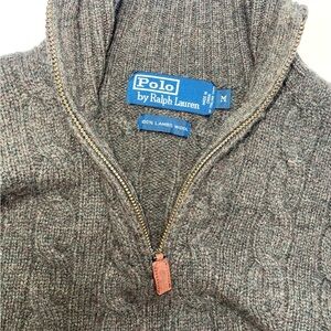 Polo by Ralph Lauren Men's Gray Zip-Up Sweater